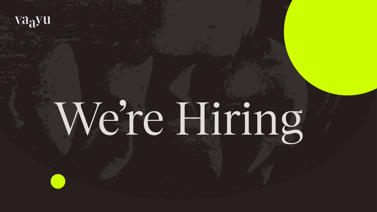 We believe in a #sustainable future for retail.

If you're a #student &amp; want to work remotely at a purpose-driven #startup, we’d love to hear from you. We're #hiring for:

🌿 Team Assistant 
🌿 Market Research Analyst

View all jobs and apply: vaayu.tech/careers #remotejobs