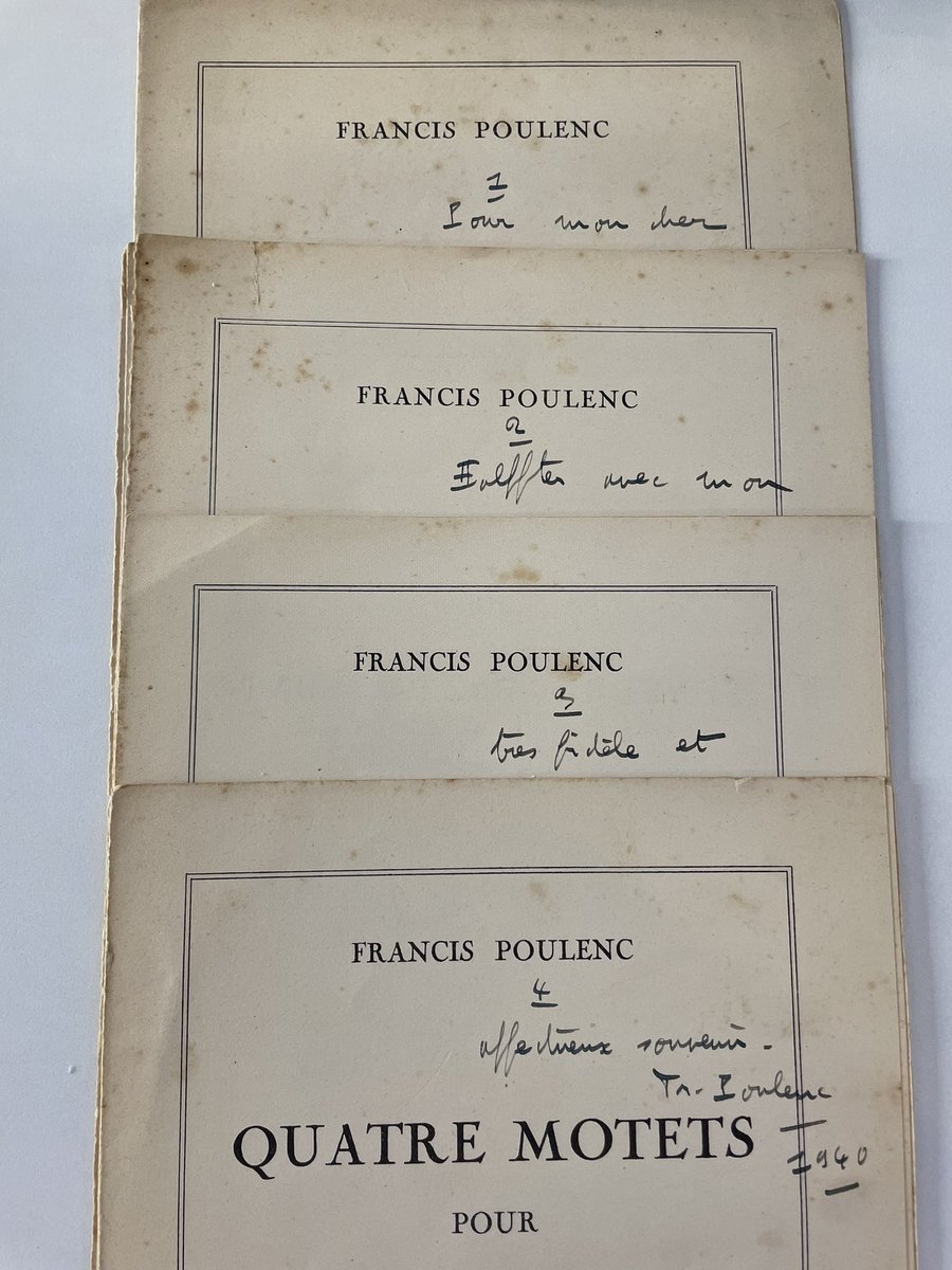 lorena97munilla's tweet photo. Dedicatoria en fascículos:
1. Pour mon cher
2. Halffter avec mon
3. tres fidèle et
4. affectueux souvenir, Fr. Poulenc. https://t.co/fUMndQ4yjv
