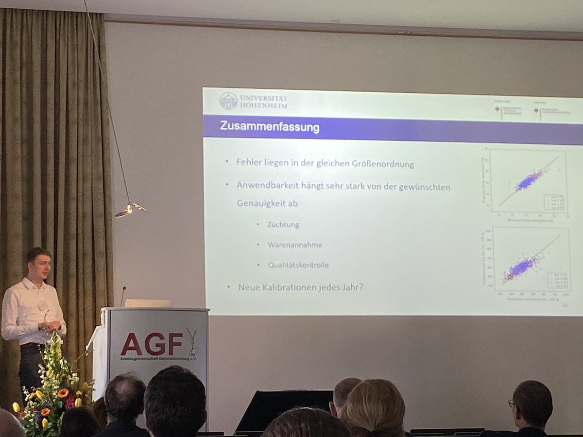 friedrichlongin's tweet image. Großes Potential der Spektroskopie zur Schnellbestimmung der Backqualität zeigt Herr Nagel-Held und fordert Anschlussstudien