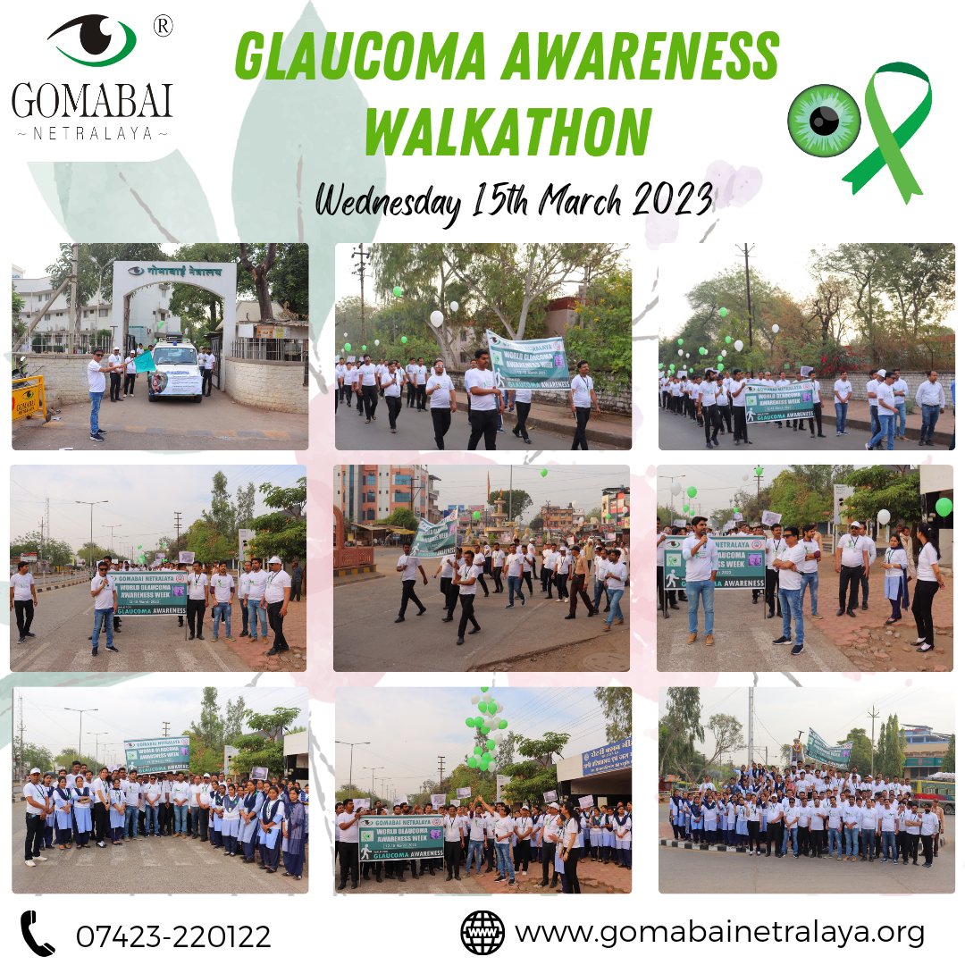 GNetralaya's tweet photo. On the occasion of Glaucoma awareness week. We at gomabai netralaya had conducted a walkathon for the awareness regarding Glaucoma. 
So, if you are facing any such issues, then contact: 07423 220122
#yourvisionmatters #eyehospital #eyecarecenter #eyehealthawareness #eyecareforal https://t.co/edF7B92CaI