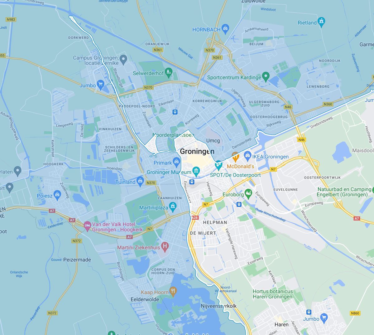 Vandaag is de dag. Woon jij in het blauwe gebied? Stem dan voor verjonging en vergroening. Stem op Student &amp; Water!