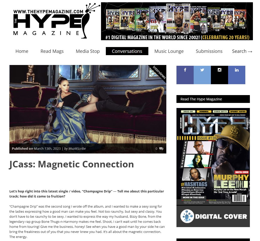 JCassMusic's tweet photo. I appreciate @TheHypeMagazine for showing me love. Champagne Drip 🍾 out everywhere on all streaming platforms as well as physical copies, sold on Amazon link in bio. I appreciate all the support I have been getting! Off to New York for some more thangs. #NewAlbum #NewMusicAlert https://t.co/UUM0USP63x