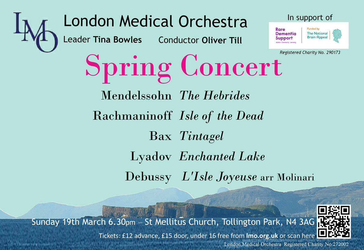 RareDementia's tweet photo. This year, @LDNMedicalOrch  has chosen to support RDS for their Spring Concert on Sunday the 19th of March. https://t.co/DNJtWi4SAC