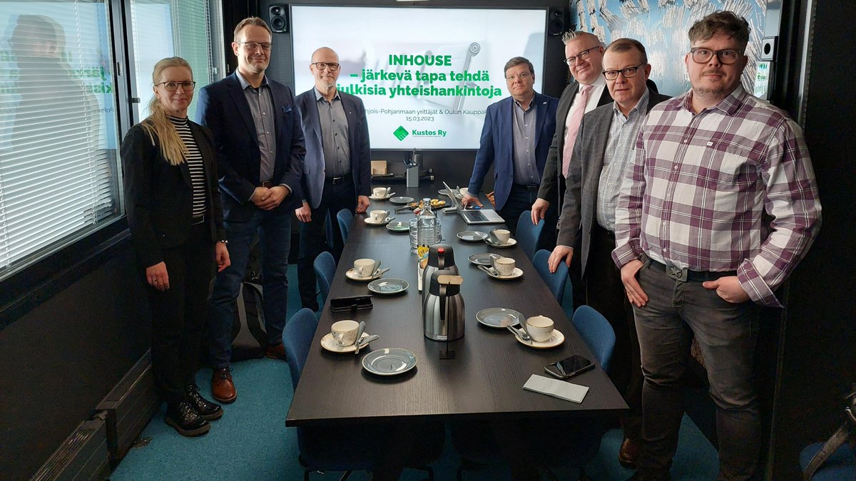 Kustos ry kutsui Pohjois-Pohjanmaan Yrittäjien sekä Oulun Kauppakamarin edustajia yhteisille kahveille Oulun #BusinessAsema :lle. Agendalla mm. yhteistyö, #julkisethankinnat, kilpailutusten ketteröittäminen ja #hankintalaki. 

#inhouse