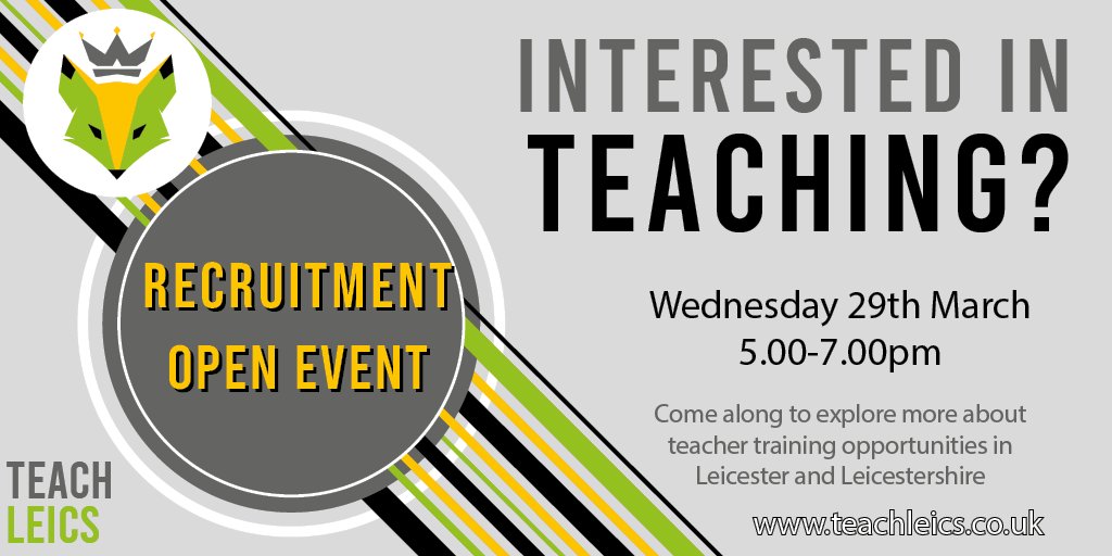 Are you interested in Teaching? Come along to our Recruitment Open Event.  Book your place here - bit.ly/3Fp0lHd <a href="/TeachLeics/">TeachLLR</a>