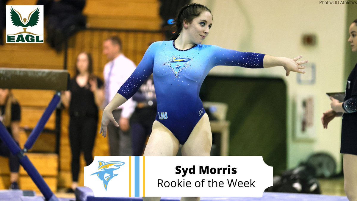 EAGL_Gymnastics's tweet photo. For the FOURTH week in a row, @sydneycmorris from @LIUSharksGym is the EAGL Rookie of the Week!
#EAGLGymnastics https://t.co/4L4QNJORai