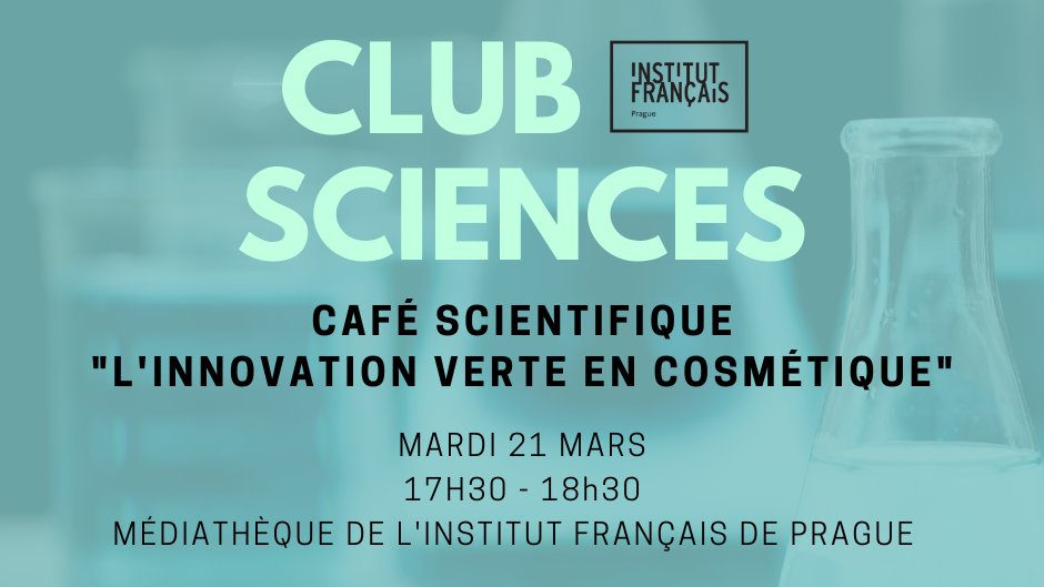 IFPrague's tweet photo. 🧪 Nous lançons notre #ClubSciences : des activités grand public pour faire le plein de sciences et de coopération 🇫🇷-🇨🇿

1er rdv avec Sandrine Bouquillon, Pr @universitereims, sur la chimie verte et ses applications. 
En FR, gratuit, sur inscription ➡️ https://t.co/vzuyQZGOXc https://t.co/dTeWk0fcG4