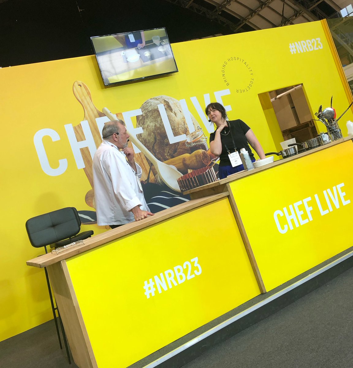 thecooktwit's tweet photo. About to see @MaryEllenMcT hit #ChefLive at @NRBManchester https://t.co/4BlQvpJZM4