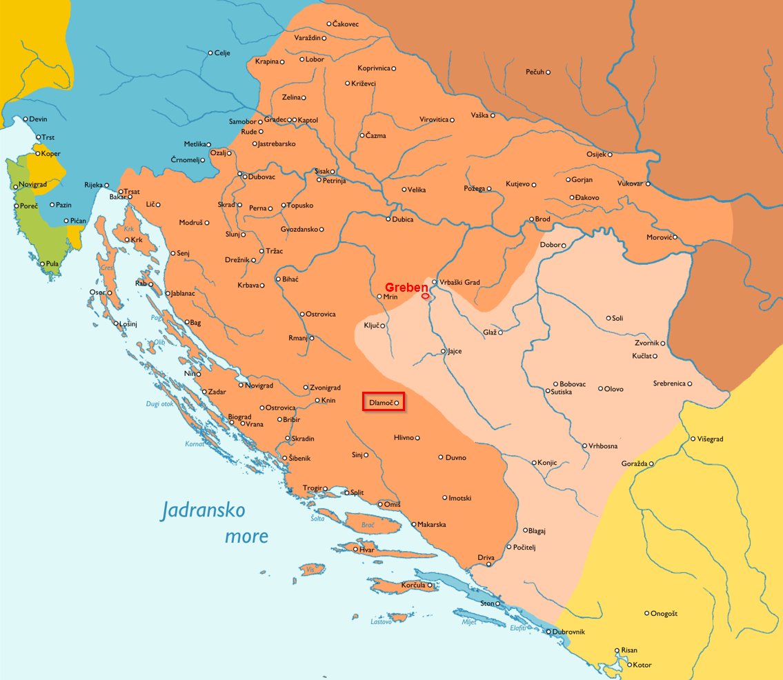 Antimon_Zg's tweet photo. Dlamoč (#Glamoč) nije sporan, dok za Greben su moguće dvije mogućnosti:
- poznati #Greben (dan. Krupa na Vrbasu)
- ili neki nepoznati Greben u blizini Glamoča (tzv. #Završje) https://t.co/Jdf83QSUAz