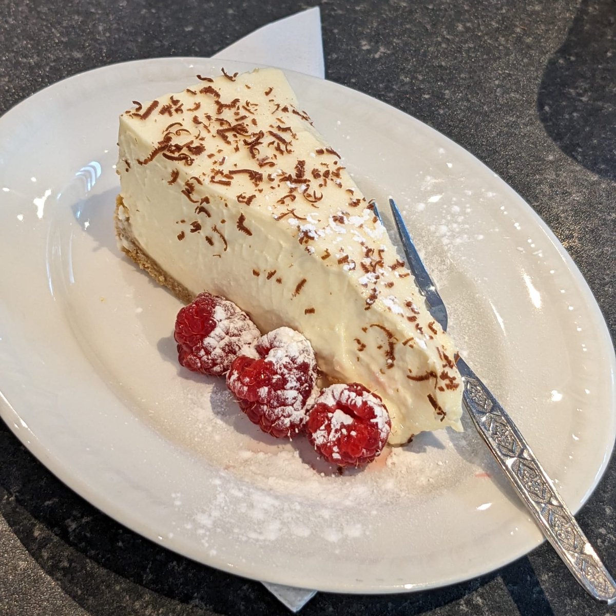 ValeAndDownland's tweet photo. NEW!
Another delicious homemade cake from the Museum Café
White Chocolate Cheesecake served with fresh raspberries😋
Available while stocks last.... https://t.co/F9m3Ak7AcP