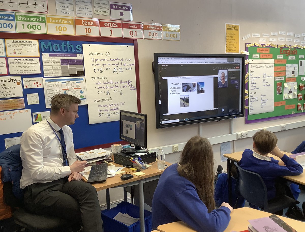 Year 6 learning about the role of a cell biologist as part of British Science Week. How fantastic it is to find out more about careers in STEM that are open to EVERYONE in the future! #yarmstem #yarmscience