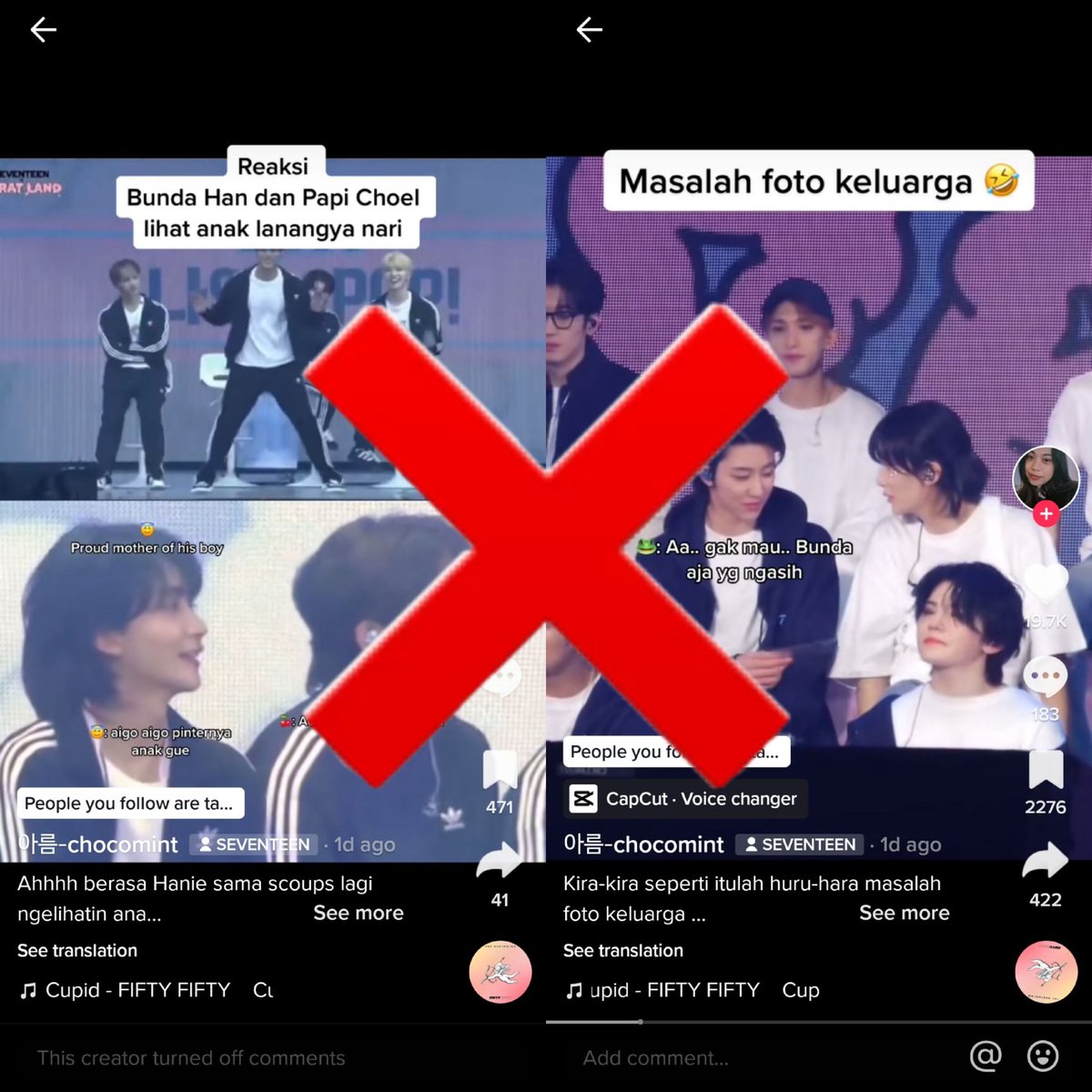 ‼️JANGAN MISGENDERING JEONGHAN‼️
Tolong jangan sebut JH dengan bunda, mama, dsb walau buat ke member sekalipun. Becanda ada batesnya tolong dipahami ya carat. Owner vid ini kalo liat juga tolong ngerti dan jangan bikin gini lagi. Kemarin ku liat udah ada yang negur &amp; aku (cont)