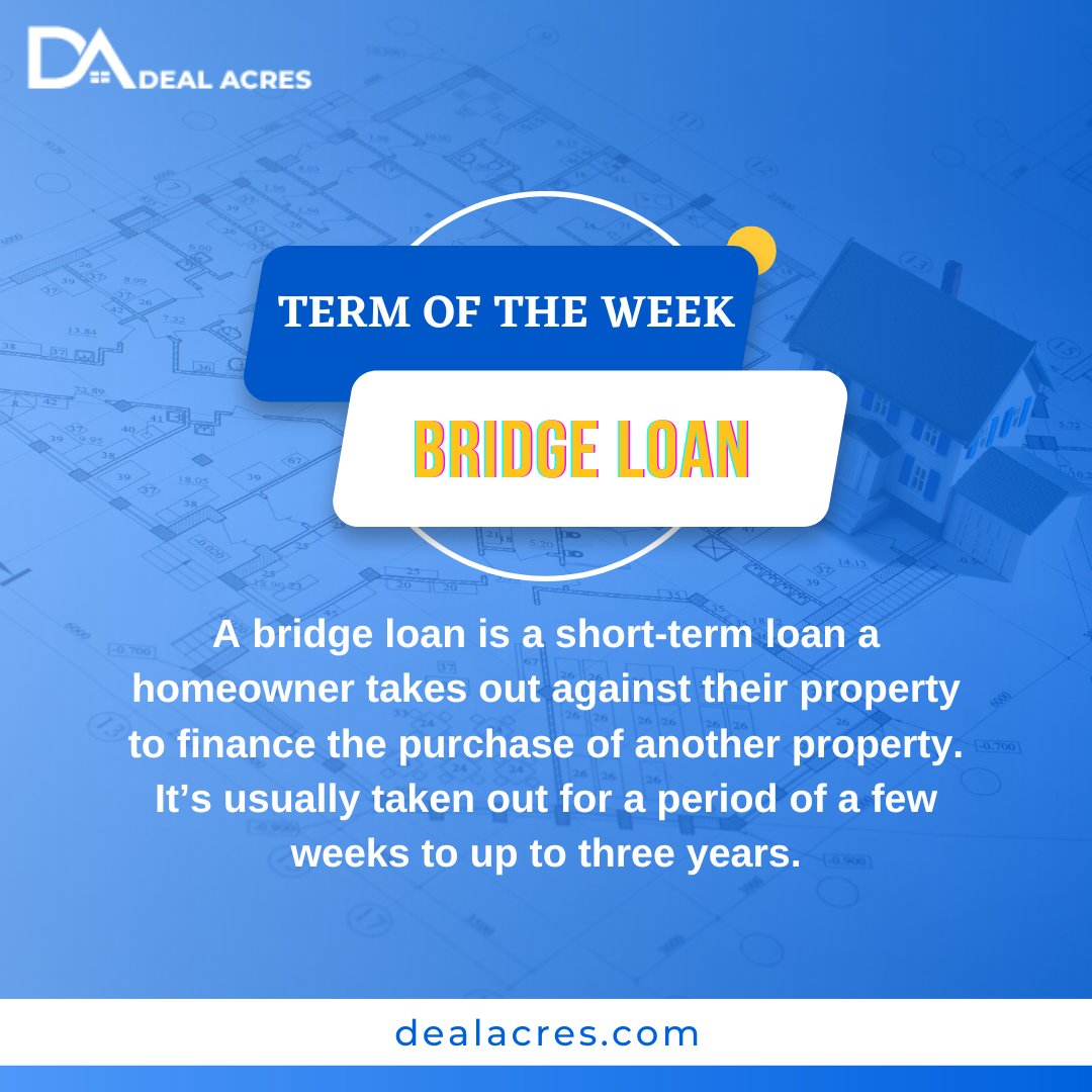DealAcres's tweet photo. Check out What there in Term of the week π
Here Is a Meaning of Bridge Loan
#realestate #dealacres #TermOfTheWeek #dealwithdealacres #bridgeloan #homeloan #loan #realestatetips #propertyinvestment #investmenttips #homebuying #propertydealer https://t.co/9cC6YBI0Bi