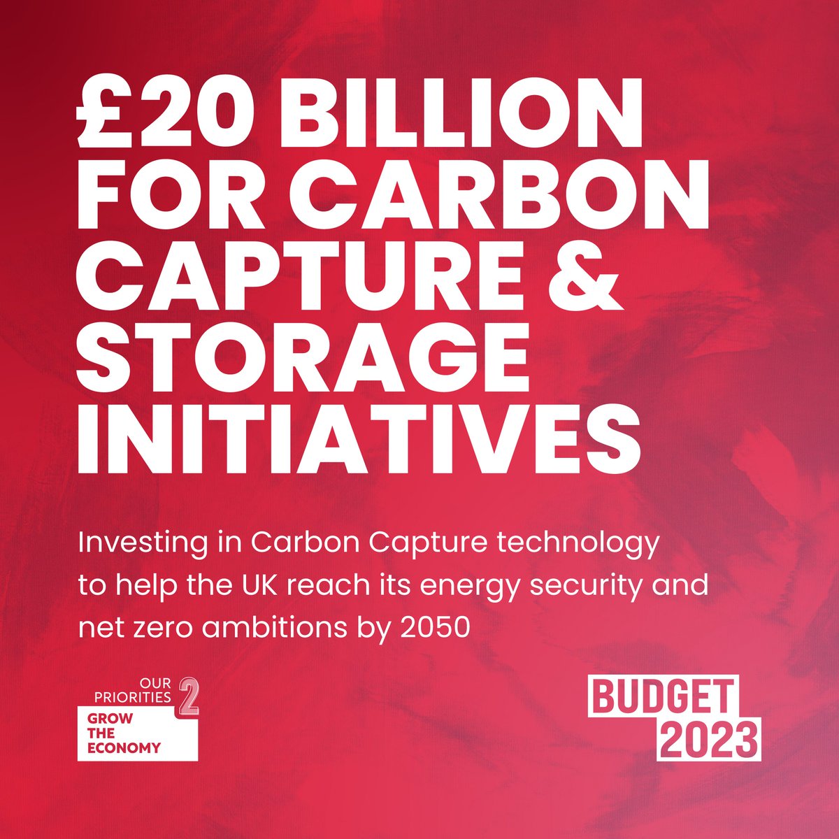 hmtreasury's tweet photo. £20bn of funding has been announced to support carbon capture &amp; storage projects across the United Kingdom. 
 
The package will help to decarbonise our economy, maximise economic opportunities &amp; help the UK reach its net zero target by 2050. https://t.co/FqNFexjUdD