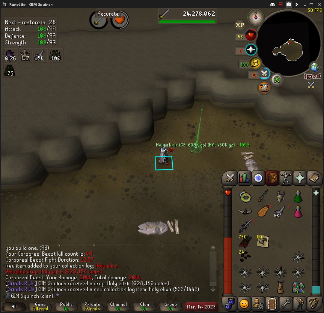 SirSquinch's tweet photo. Now we just wait for the sigil! #osrs #gim #Dolo https://t.co/ja9DO8QjhM
