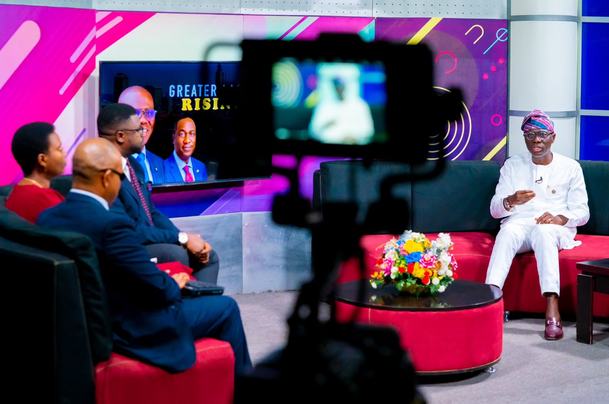 jidesanwoolu's tweet photo. Yesterday, I was on LTV to give account of my stewardship of Lagos State as we move closer to Saturday. 

On reelection and at the end of my second term as your Governor, there are four words I want you to remember me by: Visionary, Excellence, Compassionate and Trailblazing https://t.co/segnhlfzMk