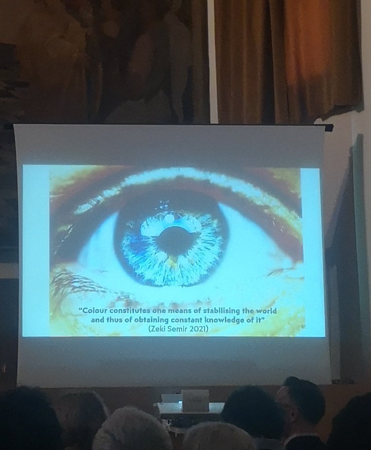 SpiceH2020's tweet photo. from music, smell, and now on to colour... with Sofia Pescarin of the @PerceiveProject, which aims to develop new methodologies and AI technologies to recover lost colours from historical artefacts and explore its relationship to identity.

#EXICE https://t.co/5uc6Zv03K7