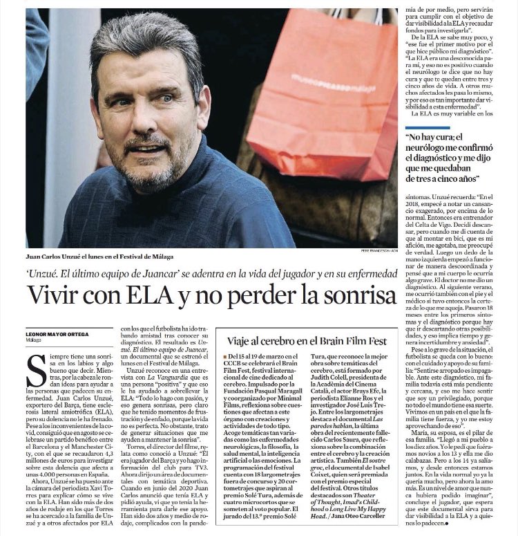 javigalvarez's tweet photo. “Unzué. El último equipo de Juancar”
Vivir con ELA y no perder la sonrisa… vía @LaVanguardia #PutaELA #DesbloqueoLeyELA https://t.co/AkehtXs7k9