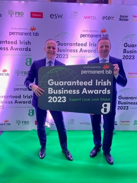 The Wavin Ireland team were delighted to be in attendance at the Guaranteed Irish Business Awards 2023.

Congratulations to all the winners and a big thanks to Guaranteed Irish for a great evening!