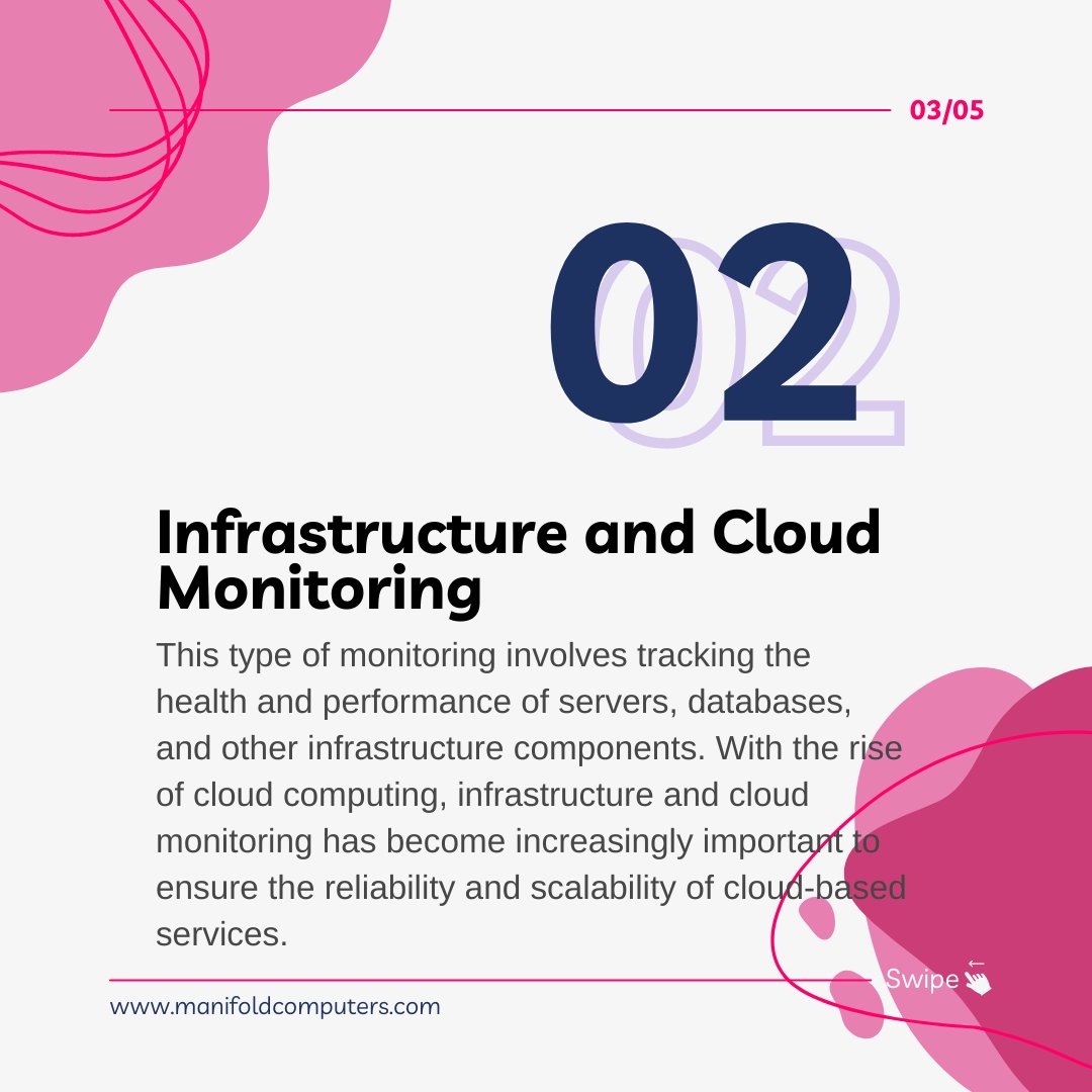 Manifold_MEA's tweet image. Keep your applications and services performing at their best with effective monitoring! From APM to infrastructure and cloud, and network and internet monitoring, stay ahead of performance issues and ensure the best user experience possible. #APM #InfrastructureMonitoring #Cloud