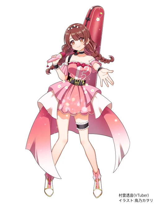 VTuber準備中の娘 #村雲透音 のキービジュアルが公開されました引リツ元がこのイラスト受注時の本人からの参考資料なんだけど…これを見た時、この人は伸びると確信しましたねおはVも頑張っていらっしゃるので母子共々よろしくお願いします#いちご村美術館  