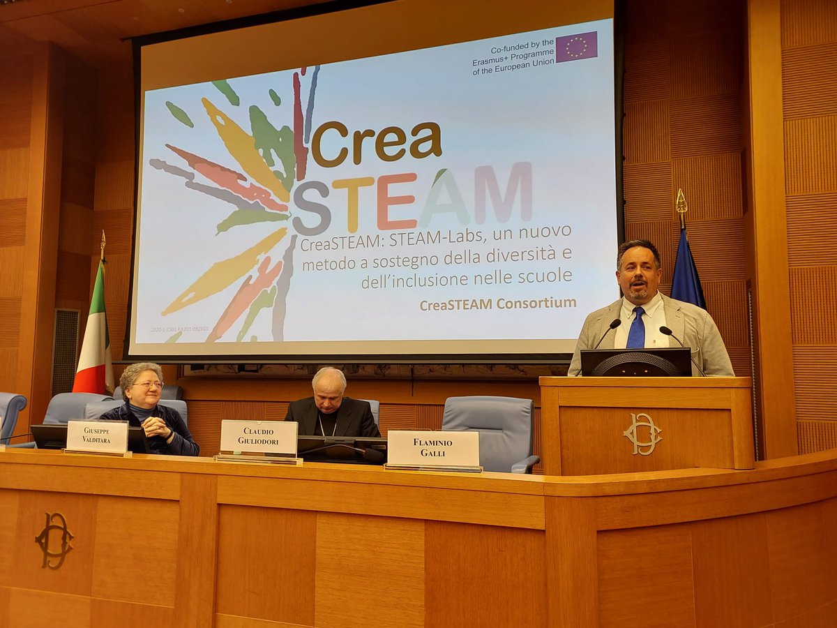 fonsi1x2's tweet photo. @CreaSTEAM_proj @creasteam presentation in the Multiplier Event at Rome by @fidaeNazionale and @LaSalleBCN https://t.co/UaXiJo4BT2