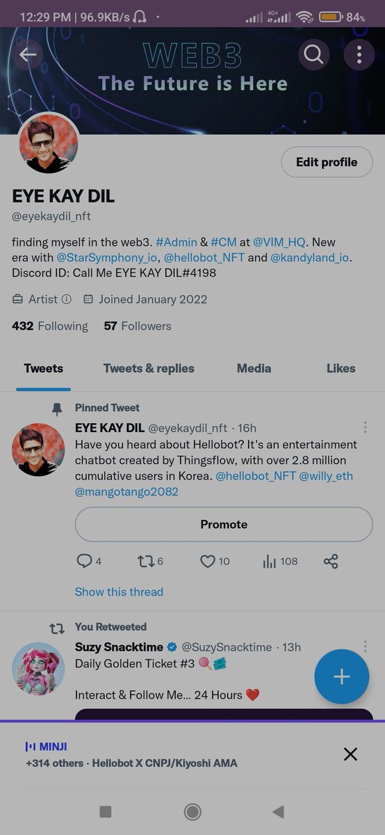 eyekaydil_nft's tweet photo. Today join AMA #Hellobot and X #CNJP. @willy_eth @mangotango2082 @hellobot_NFT @hellobot_co https://t.co/sdlloZRcgS