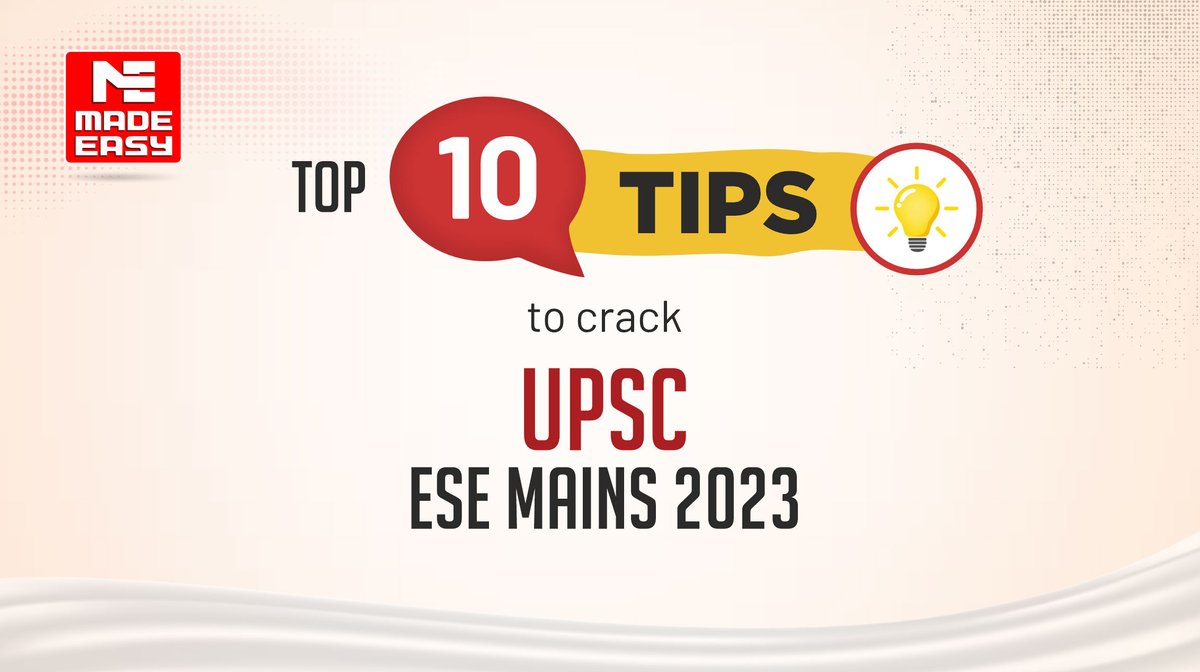 MADEEASY_Delhi's tweet photo. With less than 4 months left for the highly competitive ESE Mains 2023 exam, you must utilize the remaining time like a topper.
Know how to do it effectively in this blog post.

Visit: https://t.co/5RtDwa4xq8

#StudyTips #UPSCIES #IESExam #ESE2023 #ESEMains #TedVideos #MADEEASY https://t.co/Pk9a0Sfuzz