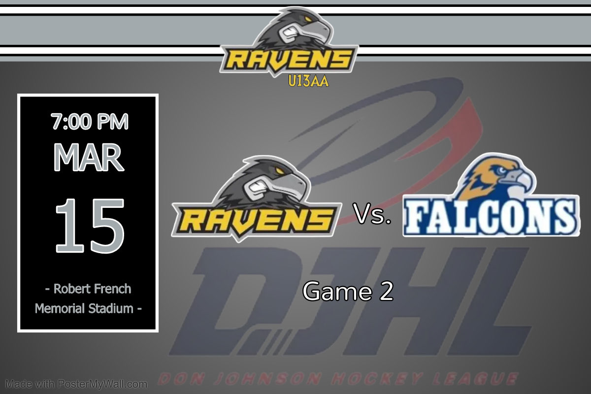 U13AARavens's tweet photo. PLAYOFF GAME NIGHT: Itโs Game 2 of our first round series against the Falcons. The Ravens can advance to the Finals with a win tonight #GoRavensGo https://t.co/AWGeSltrAJ