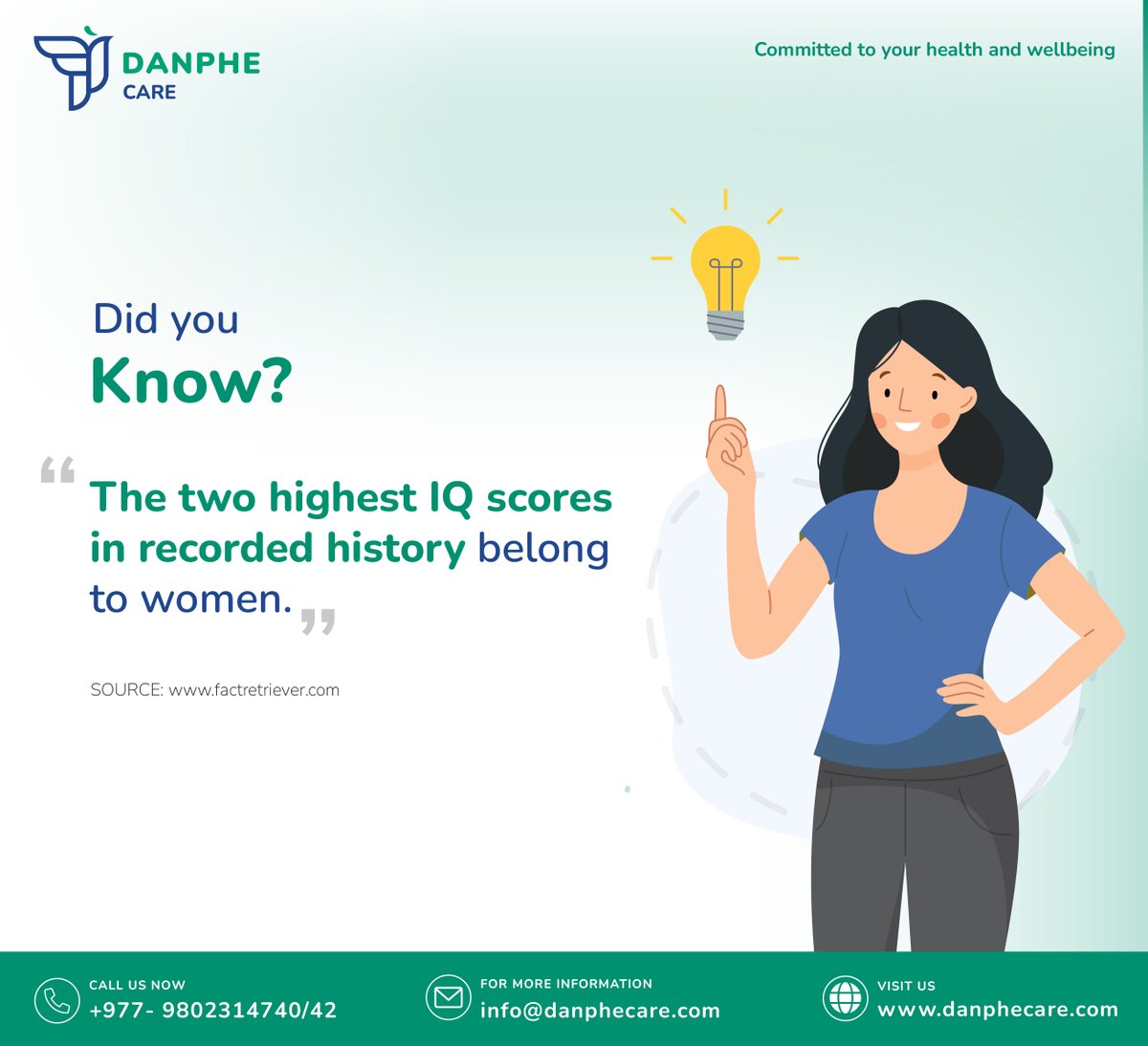 danphecare_ofcl's tweet photo. Did you know? #9
The person with the highest recorded IQ of all time is a woman named Marilyn vos Savant and, according to Guinness World Records, she holds the record with an astonishing score of 228.
#didyouknow #facts #fact #knowledge #factsdaily #didyouknowfacts #dailyfacts https://t.co/tDtGv1sPcv