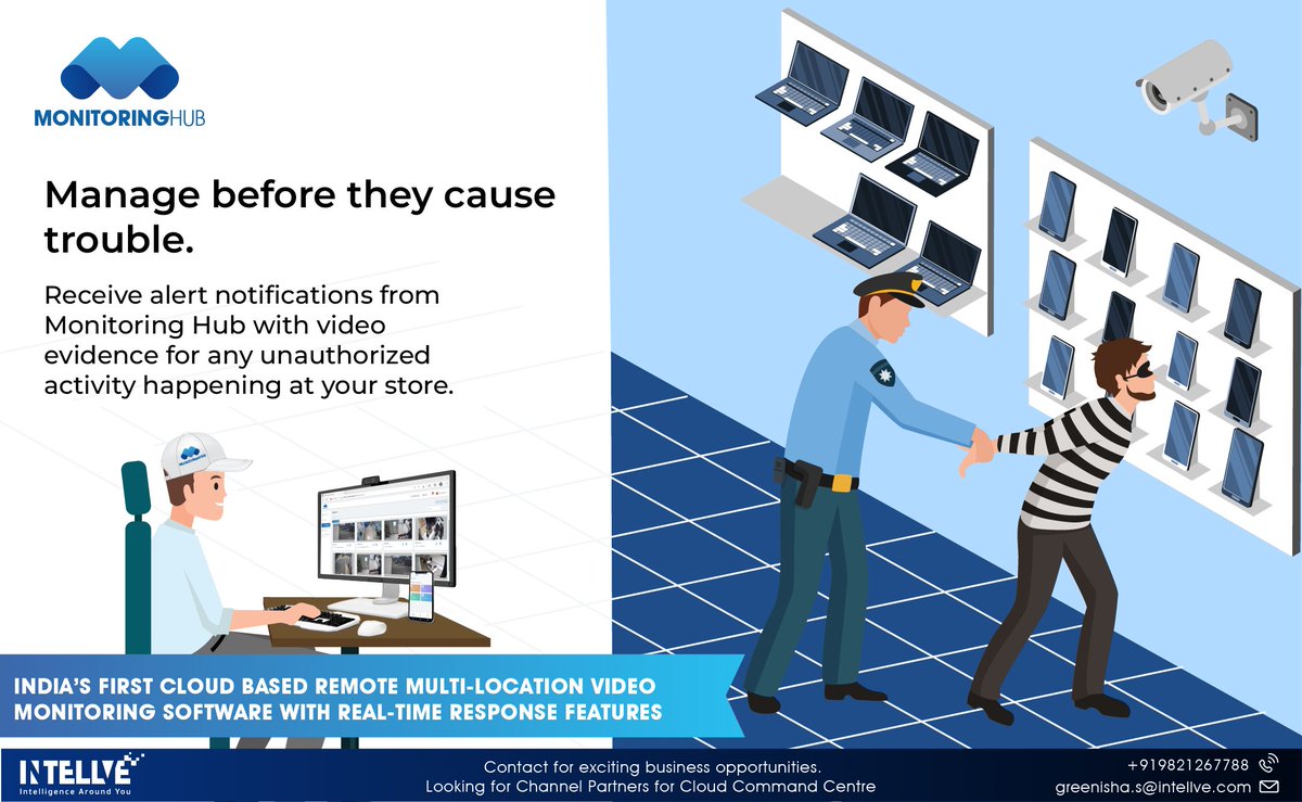intellve's tweet photo. When it comes to protecting your business establishment from danger, no one does it better than Monitoring Hub.
For more details on Monitoring Hub:
🌐 https://t.co/UhBhF9bFdi
📧 greenisha.s@intellve.com
📞 +91 9821267788
#Intellve #IntellveSolutions #MonitoringHub https://t.co/ubDLcLbKy4