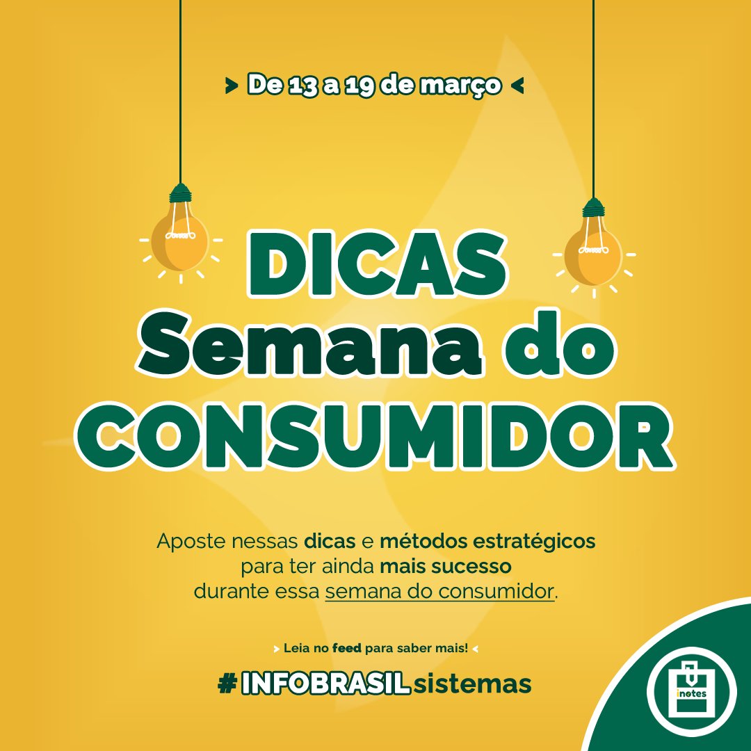INFOBR_Sistemas's tweet photo. #Canaisdevenda
✅Canais de Venda
#Divulgação
✅Divulgação
#Equipe
✅Equipe
#Ofertas
✅Ofertas
#Produtos
✅Produtos

#INFOBRASILsistemas

#SemanaDoConsumidor #Dicas #SuaEmpresa #SeuNegocio #SeusProdutos #SeusServiços #Gestao #Vendas #Consumidor #promoções #iNotes #Dicasinfobrasil https://t.co/GeverB7MrH