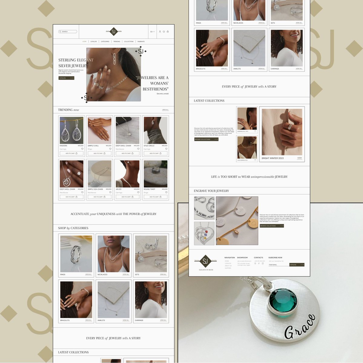 MiayeDesigns's tweet photo. Worked on a design for a Jewelry e-commerce website called Serene Jewelry.

Full case study on Behance - https://t.co/iIELEkzJnE
.
.
.
#uiuxdesign #designinspiration #uxdesign #uidesign #Webdesign #designer #design #UI https://t.co/tT4WrWVyZN
