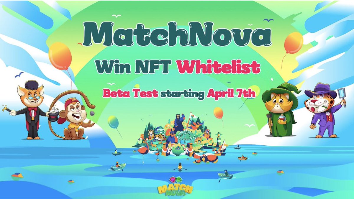 MatchNova是一款基于Web3的对战型消消乐手游GameFi。实名团队完成100万美金融资，获得BNB Chain支持。​​4月下旬正式上线苹果和谷歌商店。项目靠谱，抽5个wl，wl可提前进入游戏，赚麻代币，懂得都懂

✅ 关注 @MatchNovaGlobal 
✅ 转推+喜欢
✅ 加入: discord.gg/matchnova

48h

#Web3 #BNBChain