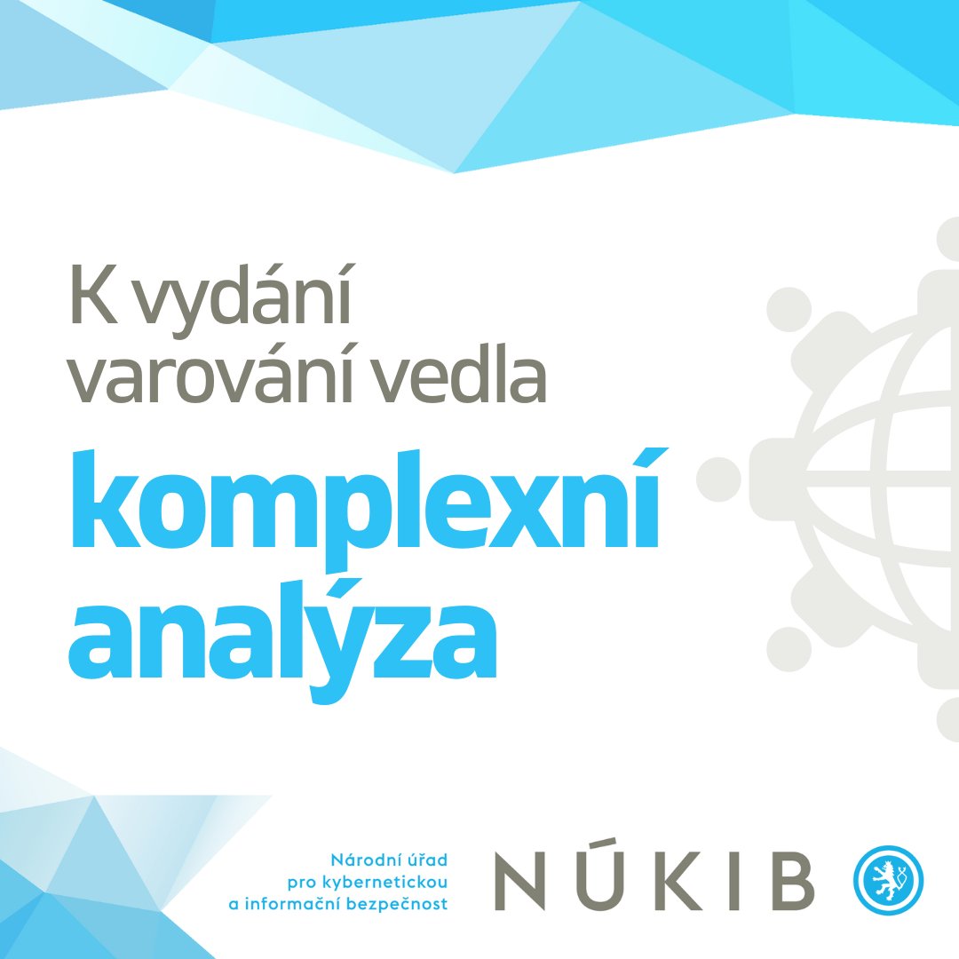 NUKIB_CZ's tweet photo. 1⃣ 8. března 2023 jsme vydali Varování před používáním TikToku. Co k tomu vedlo?

NÚKIB k tomuto kroku přistoupil na základě komplexní analýzy informací z veřejných zdrojů a od spojenců. Důvodem je kombinace množství sbíraných dat a nakládání s nimi, právního prostředí v 🇨🇳 a... https://t.co/mxfUw2c8gi
