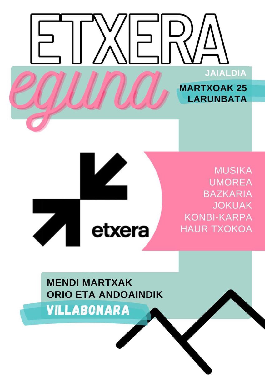 MARTXOAREN 25ean ETXERA EGUNA BILLABONAN!
Zer izango den etxera eguna?
Jarraitu haria...
⬇️