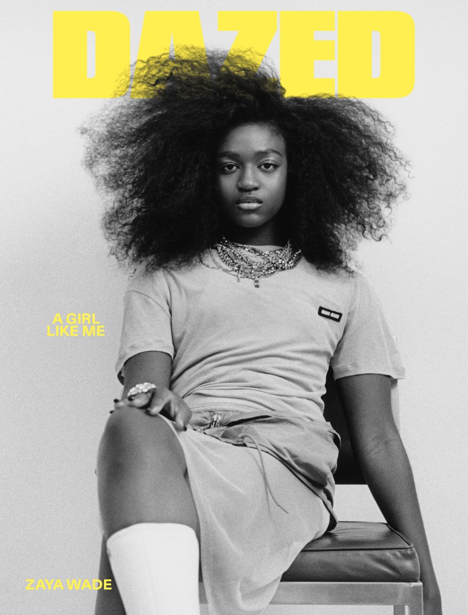 Dazed's tweet photo. Queen Z ๐ Zaya Wade is a shining example of owning the power of living oneโs own truth. For our spring 2023 issue, she talks beauty, self-care, former first ladies โ and the importance of a foundation rooted in love.
Read more: https://t.co/pcI4H103O6
#THENEWISSUE https://t.co/wRtvQPceTg