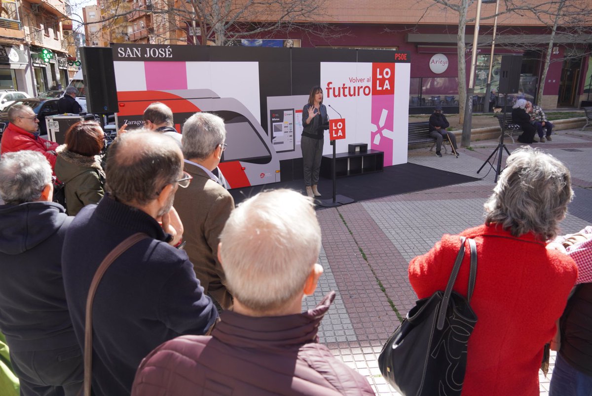 lolaranera's tweet photo. 🔴🚊 Presentamos nuestro proyecto de la Línea 2 del #Tranvía en Zaragoza. 

Vamos a resolver la deuda que tenemos con más de 250.000 zaragozanos de barrios como San José, Las Fuentes, Delicias, Valdefierro y Oliver. 

Queremos #VolverAlFuturo https://t.co/xpOp6e6N5u