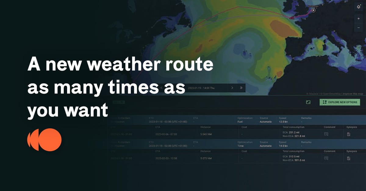 Orbit Weather+ automated routing allows you to get a new route for your #vessel as many times as you want, so you can adapt to changing #weather conditions on the fly. Learn more in this excerpt from <a href="/TheDigitalShip/">Digital Ship</a>: hubs.li/Q01GZmCJ0

#Maritime #Shipping