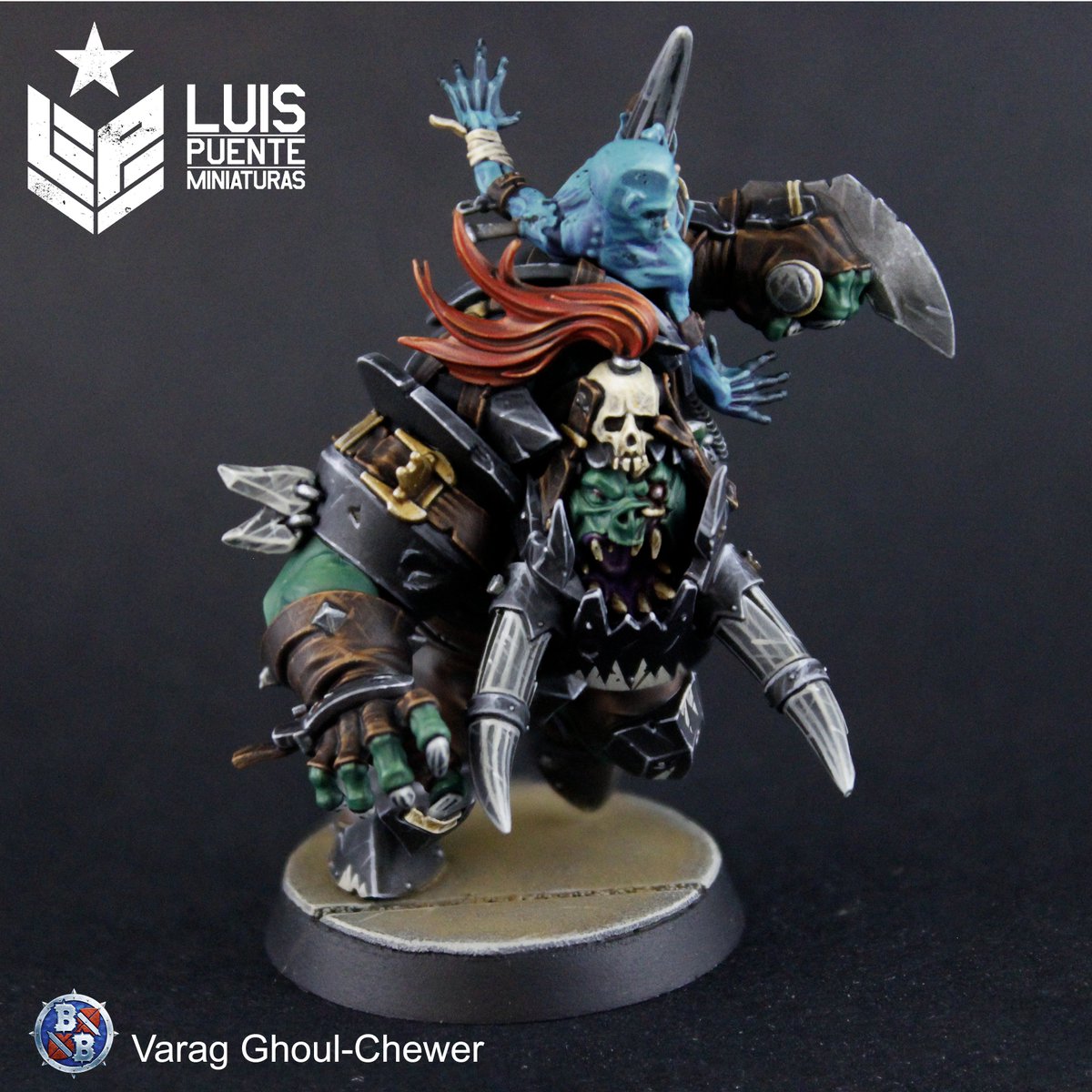LB_Puente's tweet photo. Varag Ghoul-Chewer @warhammer #warmongers #wargaming #miniature #games #painting #miniatureart #strategy #tabletop #gaming #fantasy #football #playpainted #bloodbowl #art #photooftheday #gamesworkshop #nofilter #Star #Orcs #goblins #Rugby #green #miniaturebot #wepaintminis https://t.co/rGwdQBciyp