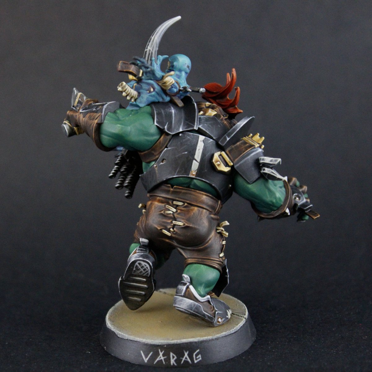 LB_Puente's tweet photo. Varag Ghoul-Chewer @warhammer #warmongers #wargaming #miniature #games #painting #miniatureart #strategy #tabletop #gaming #fantasy #football #playpainted #bloodbowl #art #photooftheday #gamesworkshop #nofilter #Star #Orcs #goblins #Rugby #green #miniaturebot #wepaintminis https://t.co/rGwdQBciyp
