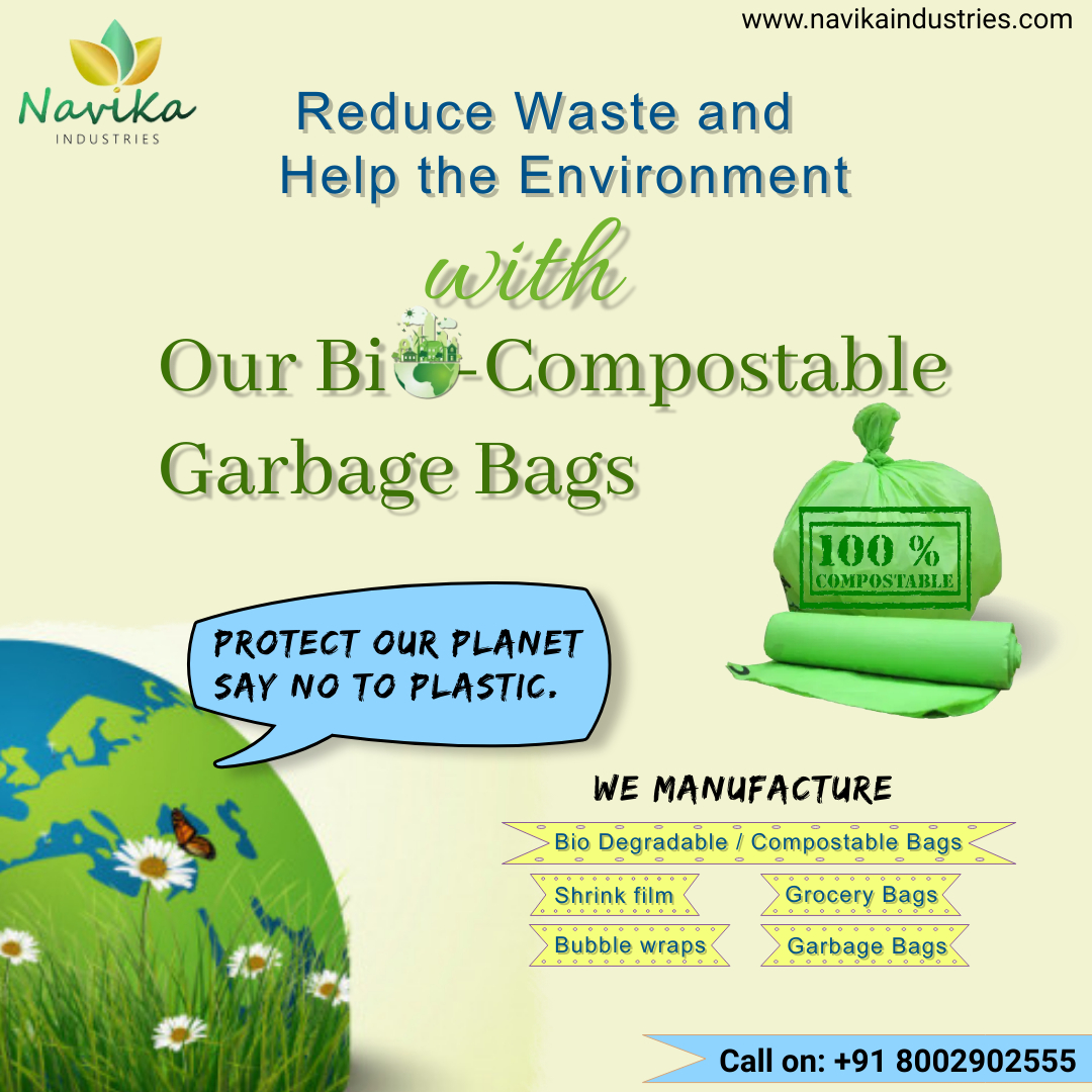 navikaindustry's tweet photo. Reduce your environmental footprint with our biodegradable and compostable garbage bags
Visit: https://t.co/fZPJDIXRRH
Call on: +918002902555
-
#gogreen #biodegradablebags #compostablebags #garbagebags #shrinkfilms #saynotoplastic #stopusingplastic #stopsingleuseplastic https://t.co/yBSBnyTRF1