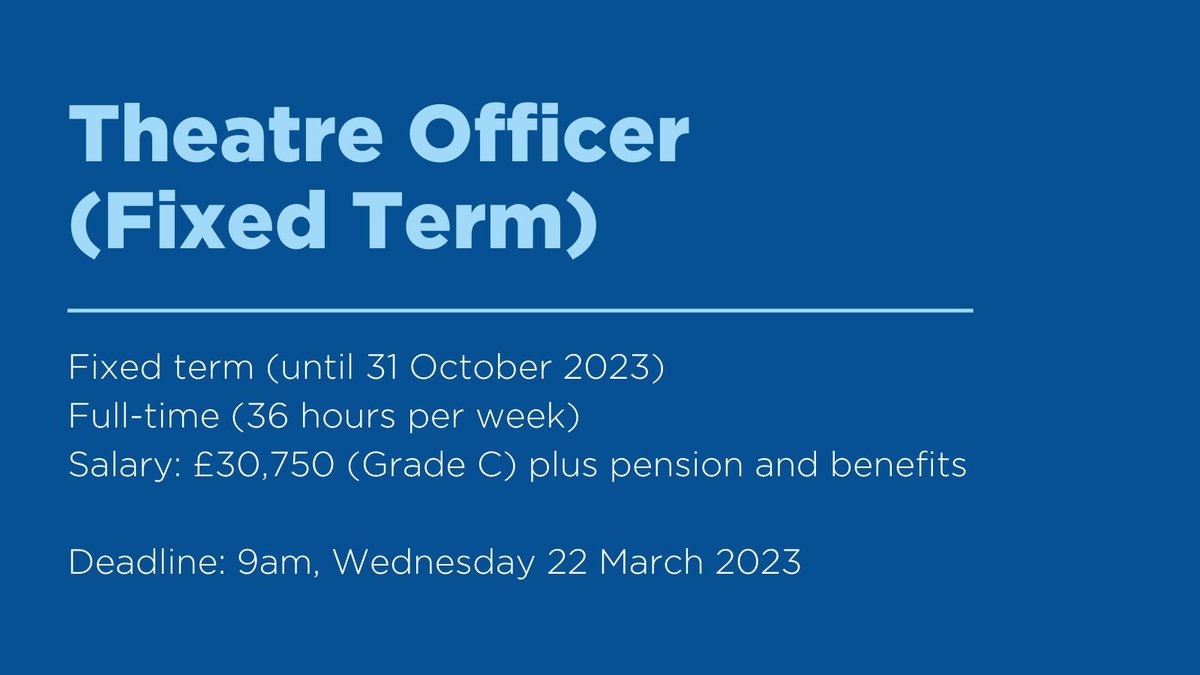 One week left to apply to be our Theatre Officer 🎭

You'll be part of our energetic Arts and Engagement team, providing support for the artists, practitioners, producers, and organisations working in performance.

Deadline: 22 March

creativescotland.com/who-we-are/our…