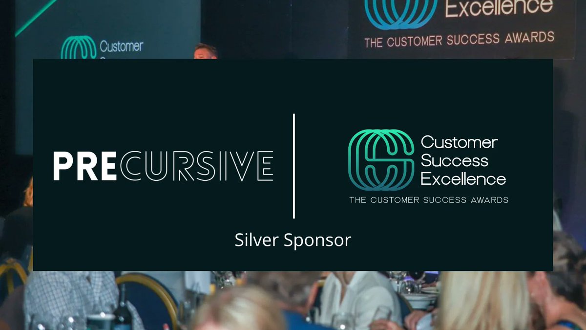 ExcellenceInCS's tweet photo. Welcome back @precursive! We're really glad to have you onboard again as a silver sponsor for the world's first awards program dedicated to #customersuccess! #precursive #awards #customersuccessexcellence https://t.co/piLmCzLM03