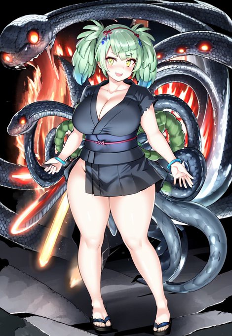 AI描きプログラムで旧版のヤマタノオロチを作ってみました🐍💨

#けものフレンズ
#stablediffusion 
#AIイラスト #AIart 