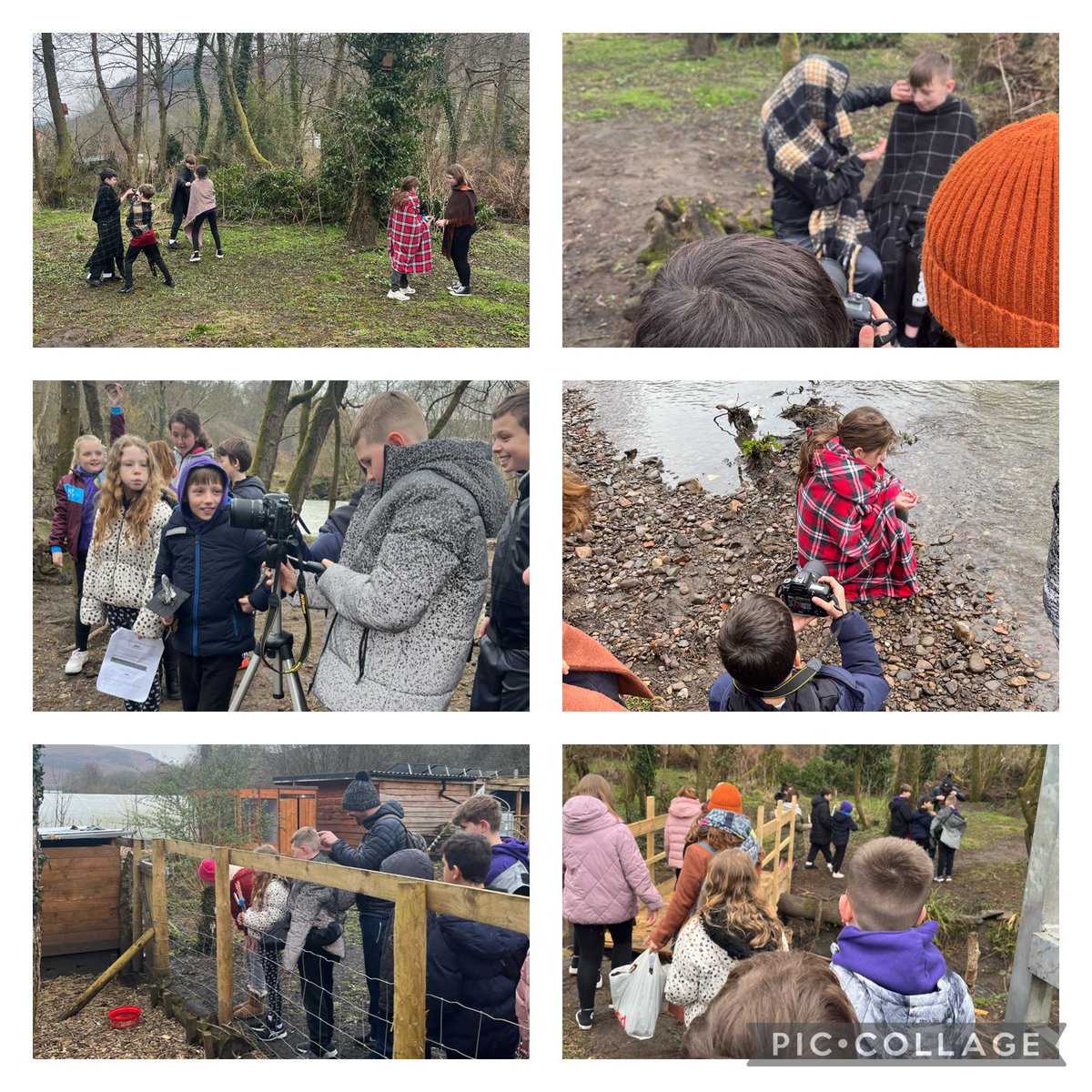 Year 6 had a fab time filming their Celtic movie this morning with Abril from <a href="/CCreadigol/">Cymoedd Creadigol</a> 🎬🎥