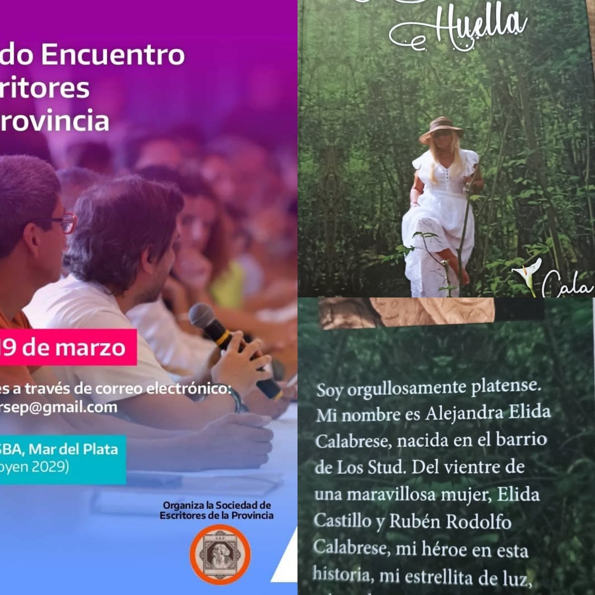 alecalabre's tweet photo. Allá voy #MarDelPlata , al segundo encuentro de escritores de la provincia, allí presentaré #miprimerlibro #mujeresHuella un poemario que huele a lucha femenina . Gracias SEP por hacer que la palabra circule . Sábado 18 en #sosba #MDQ aprox 1630 hs .Abril #laplatamiorgullo 🙌. https://t.co/PnjyqohDjf