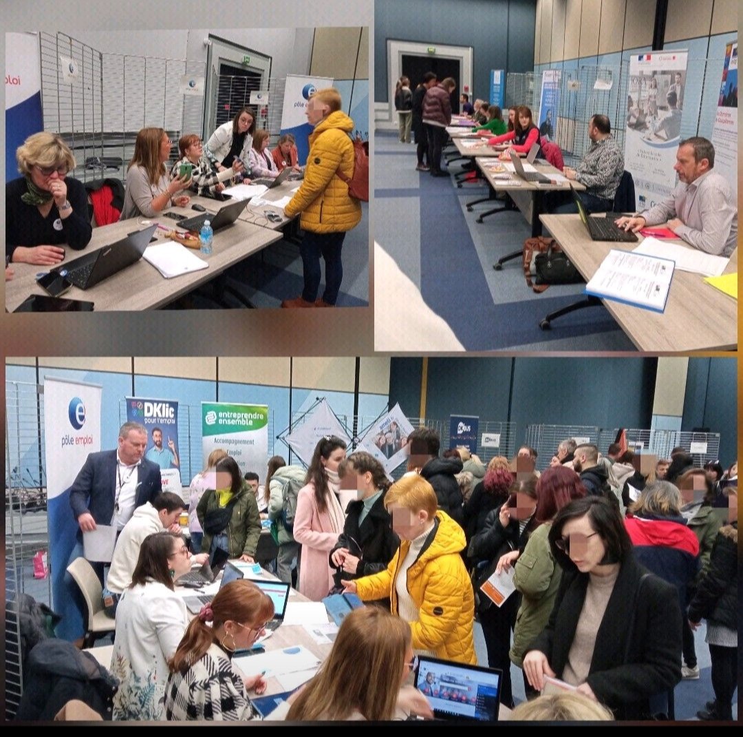 🎯 Accompagner les déplacés ukrainiens du territoire dunkerquois vers l'emploi est aussi l'enjeu de #PoleemploiDunkerque et des partenaires présents ce matin à la CUD ,répondre aux besoins de formations, santé, mobilité, logement, accès aux études supérieures et mission locale