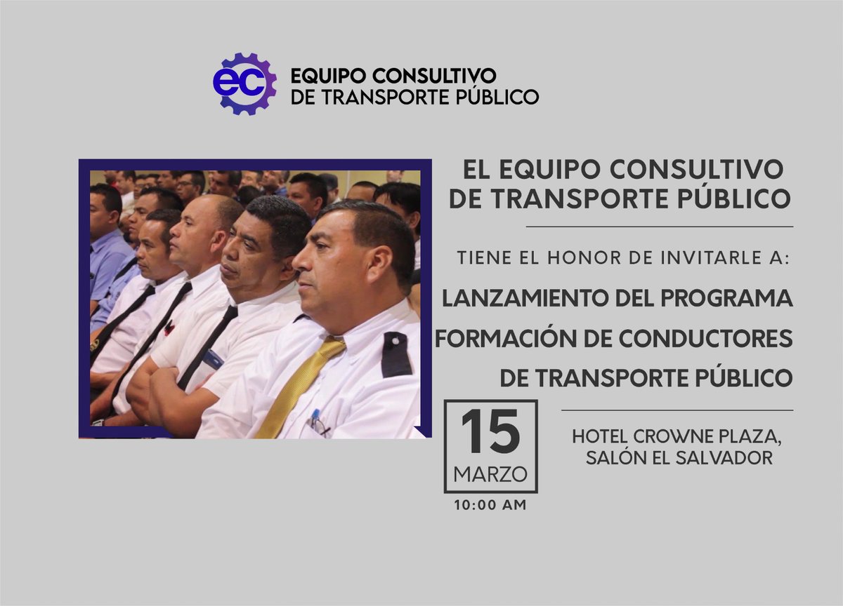 EConsultivo's tweet photo. Este día lanzamos la segunda fase del programa de formación de conductores de transporte público @TN21sv @NoticieroHechos @teledos_tcs @TVMElSalvador @VMTElSalvador @PNCSV @EDHNoticias @ElMundoSV @elnoticiero_6 @noticias4vision https://t.co/N5AWtFwICi