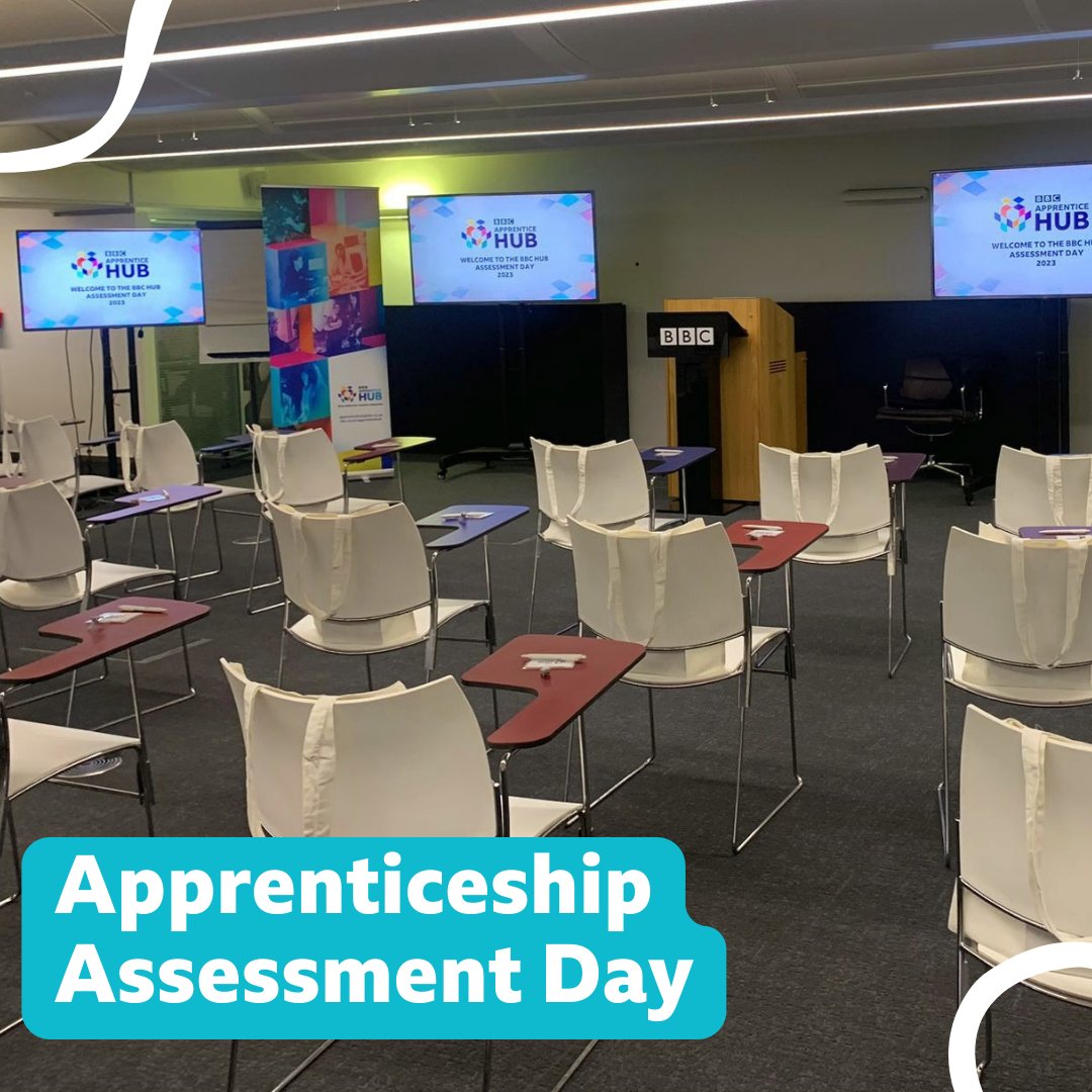 BBCapphub's tweet photo. We're all set up for our Post Production Technical Operator Level 4 Apprenticeship Assessment Day! It's a great opportunity for us to learn more about our applicants and for us to answer any questions about the upcoming role! See you there!
#BBCApprenticehub #Apprenticeships https://t.co/jHn8MChjVt